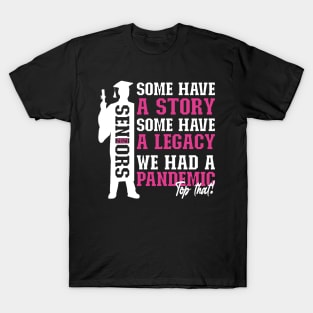 Pandemic Graduation | White And Pink Text Boys Funny Graduation T-Shirt